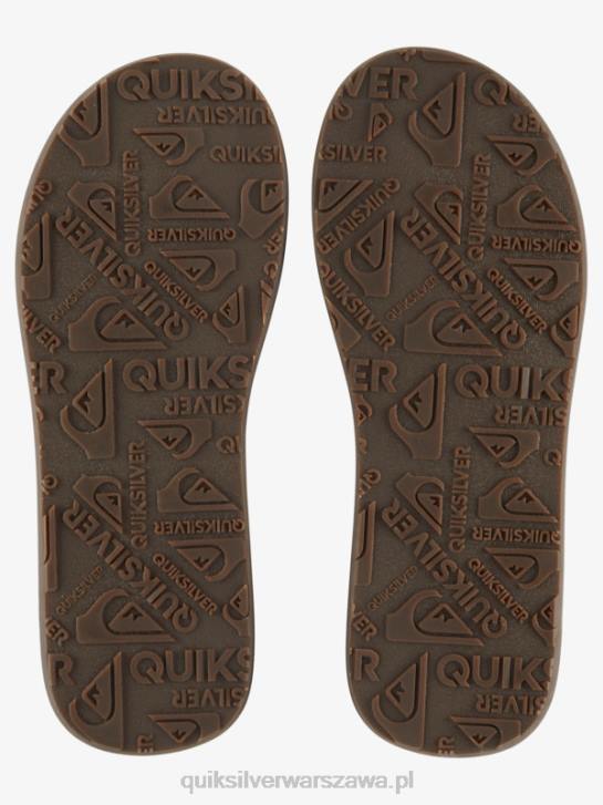 mężczyźni Quiksilver sandały ze skóry Carvera 4DBV1774 jasnobrązowy - stały