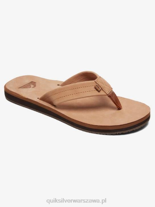 mężczyźni Quiksilver skórzane sandały Erreka 4DBV1186 jasnobrązowy - stały