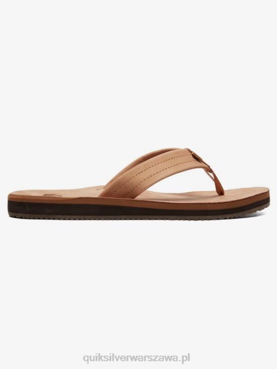 mężczyźni Quiksilver skórzane sandały Erreka 4DBV1186 jasnobrązowy - stały