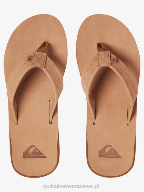 mężczyźni Quiksilver skórzane sandały Erreka 4DBV1186 jasnobrązowy - stały