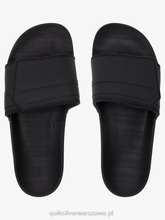mężczyźni Quiksilver suwaki regulacji rivi slide 4DBV1016 czarny szary