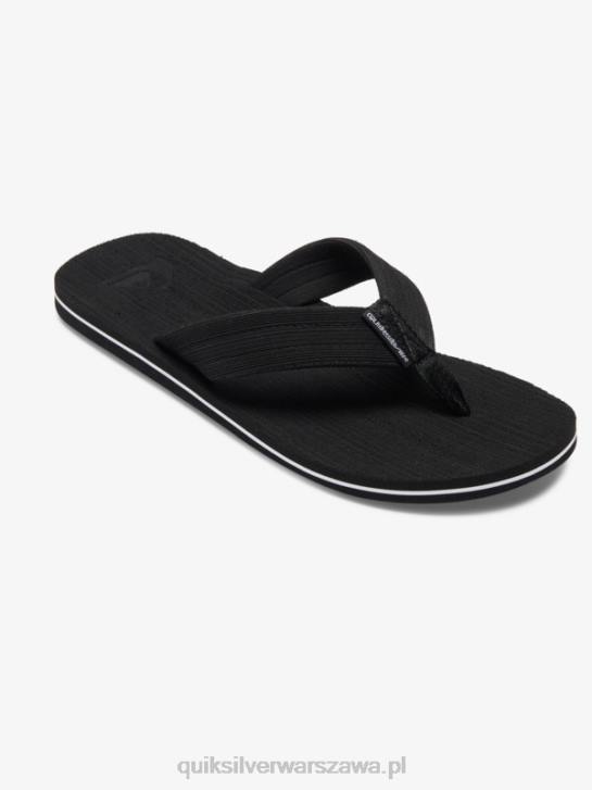 mężczyźni Quiksilver wygodne sandały molokai 4DBV1249 czarny biały