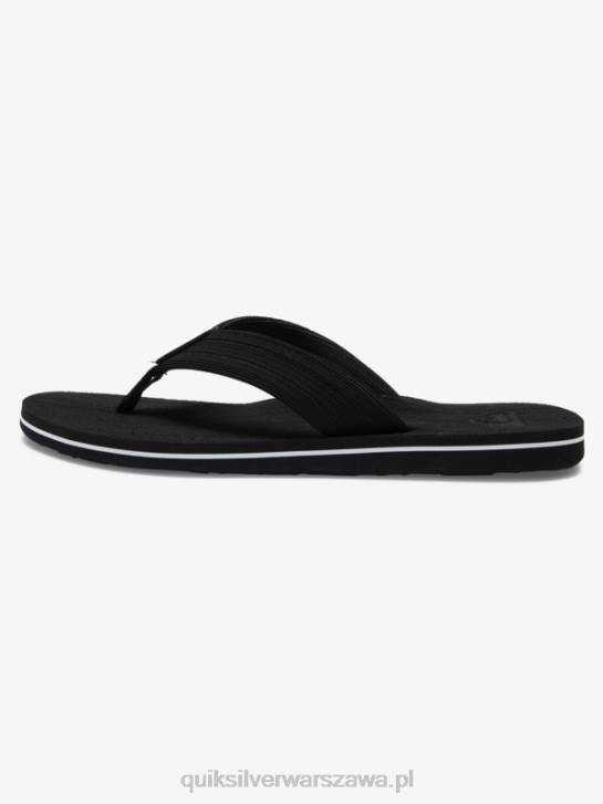 mężczyźni Quiksilver wygodne sandały molokai 4DBV1249 czarny biały