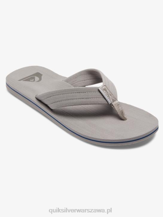mężczyźni Quiksilver wygodne sandały molokai 4DBV1250 szaro-biały