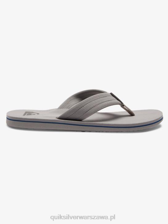 mężczyźni Quiksilver wygodne sandały molokai 4DBV1250 szaro-biały
