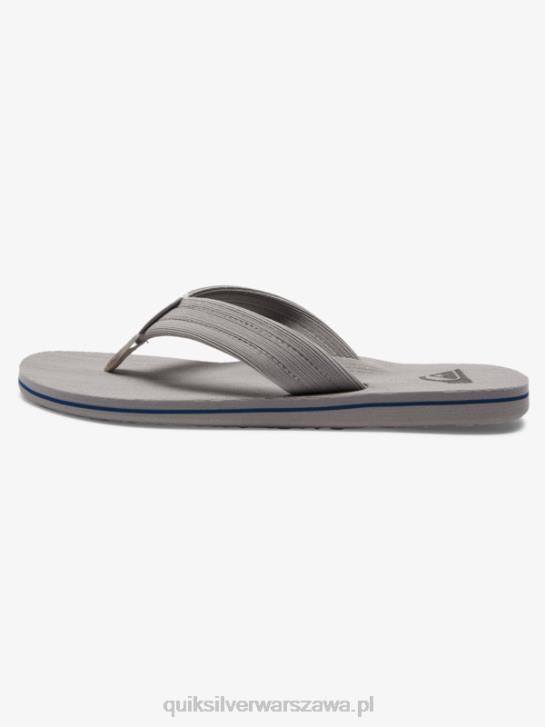 mężczyźni Quiksilver wygodne sandały molokai 4DBV1250 szaro-biały