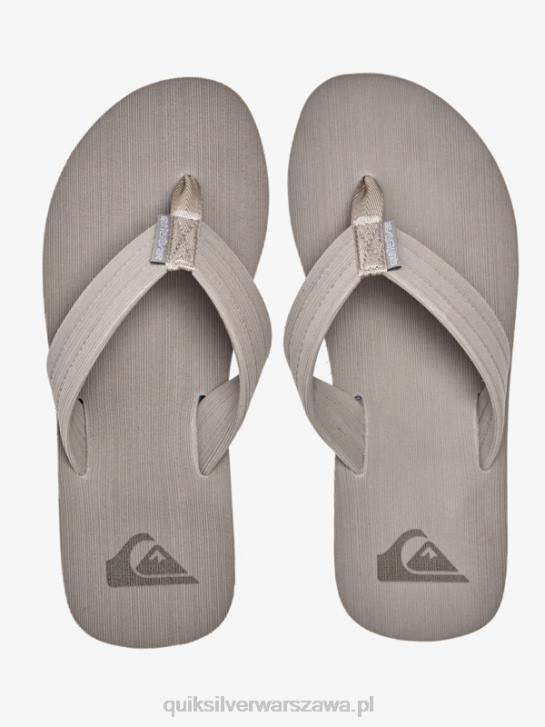 mężczyźni Quiksilver wygodne sandały molokai 4DBV1250 szaro-biały