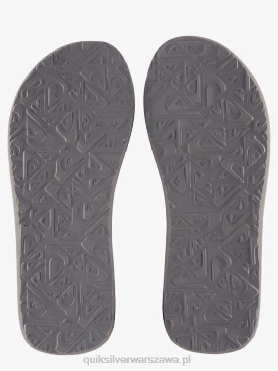 mężczyźni Quiksilver wygodne sandały molokai 4DBV1250 szaro-biały