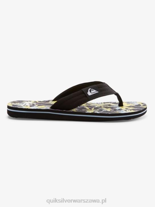 mężczyźni Quiksilver wygodne sandały molokai 4DBV1833 czarno żółty