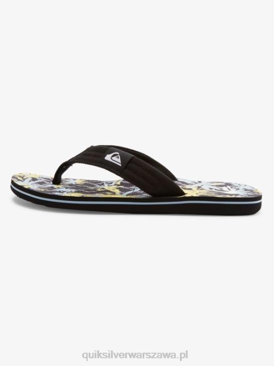 mężczyźni Quiksilver wygodne sandały molokai 4DBV1833 czarno żółty