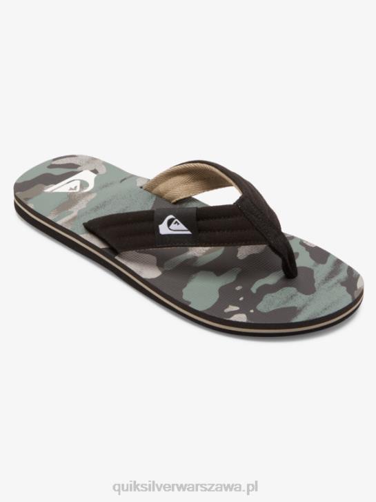 mężczyźni Quiksilver wygodne sandały molokai 4DBV491 czarny zielony