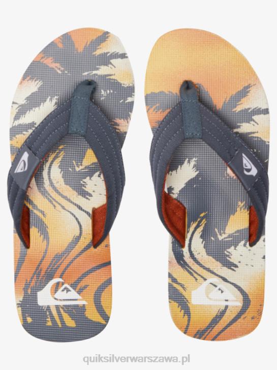 mężczyźni Quiksilver wygodne sandały molokai 4DBV493 szary 1
