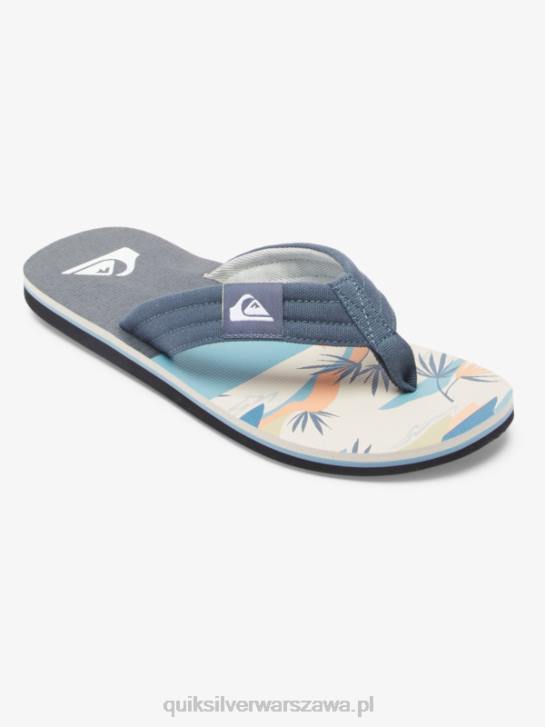 mężczyźni Quiksilver wygodne sandały molokai 4DBV494 szaro-biały