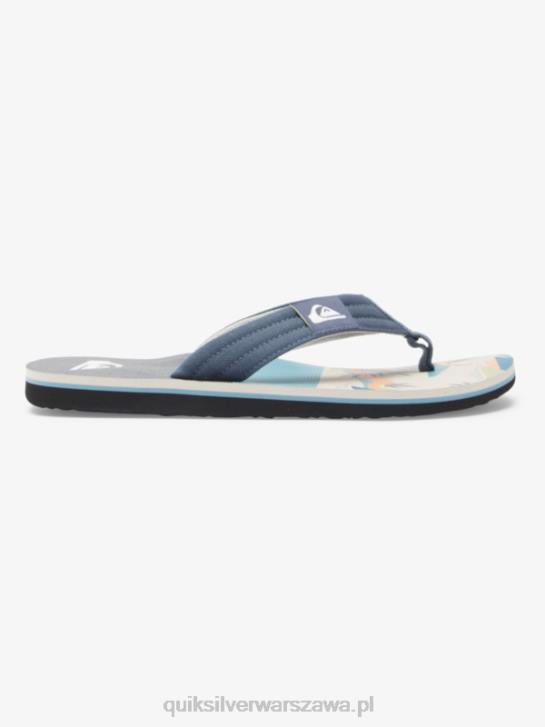 mężczyźni Quiksilver wygodne sandały molokai 4DBV494 szaro-biały