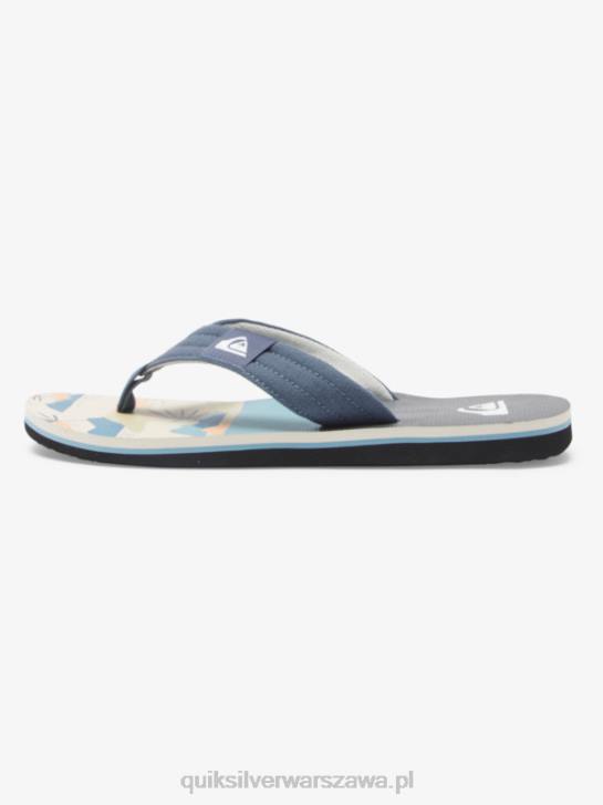 mężczyźni Quiksilver wygodne sandały molokai 4DBV494 szaro-biały
