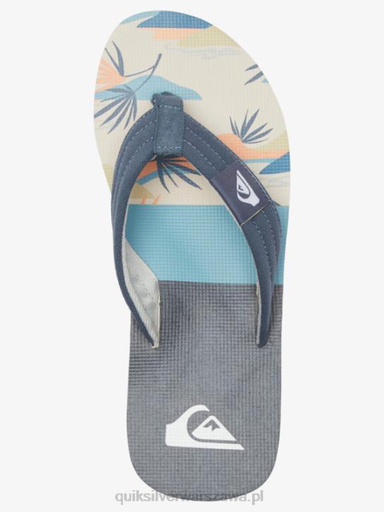 mężczyźni Quiksilver wygodne sandały molokai 4DBV494 szaro-biały