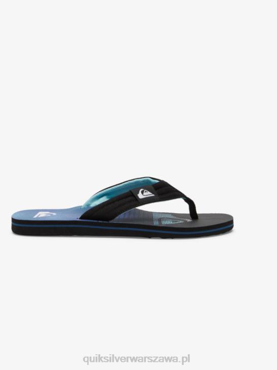 mężczyźni Quiksilver wygodne sandały molokai 4DBV496 czarny/zielony/niebieski