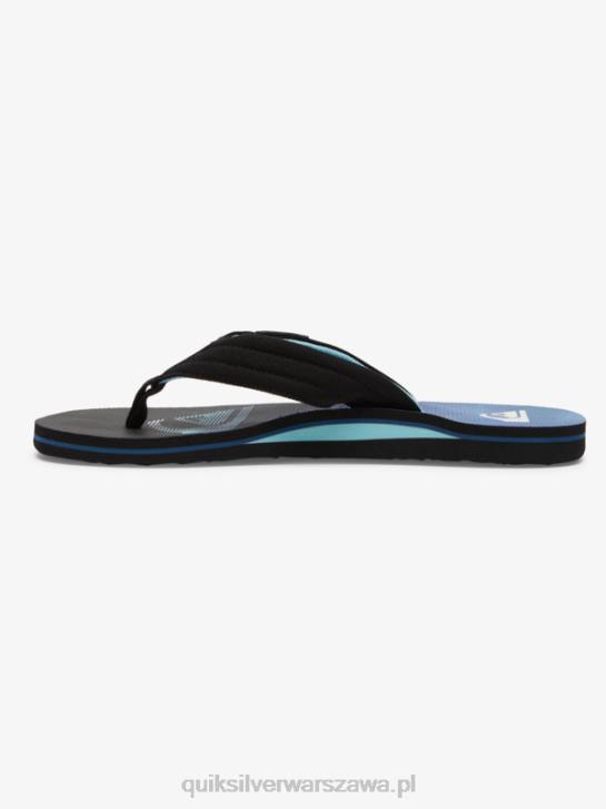 mężczyźni Quiksilver wygodne sandały molokai 4DBV496 czarny/zielony/niebieski