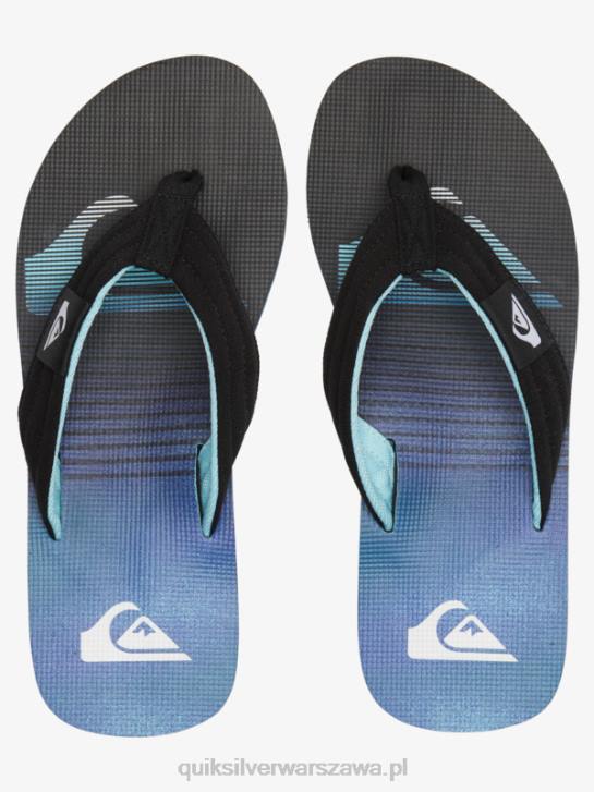 mężczyźni Quiksilver wygodne sandały molokai 4DBV496 czarny/zielony/niebieski