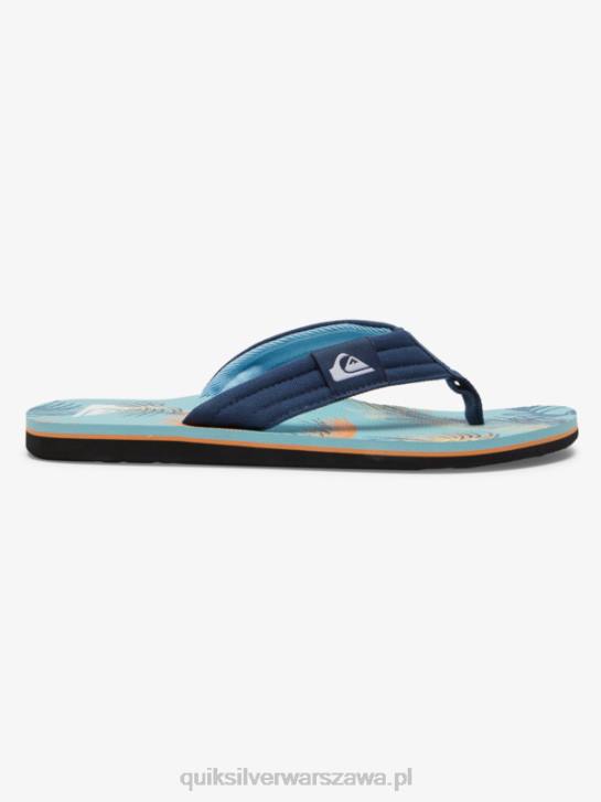 mężczyźni Quiksilver wygodne sandały molokai 4DBV498 niebieski/czarny/żółty