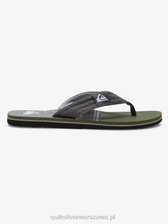 mężczyźni Quiksilver wygodne sandały molokai 4DBV499 czarny/zielony/szary