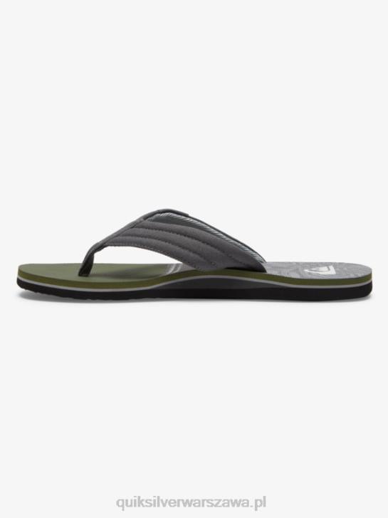 mężczyźni Quiksilver wygodne sandały molokai 4DBV499 czarny/zielony/szary