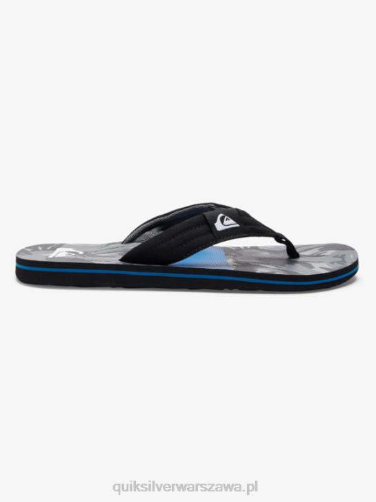 mężczyźni Quiksilver wygodne sandały molokai 4DBV500 czarny szary