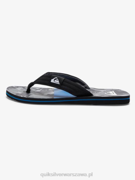 mężczyźni Quiksilver wygodne sandały molokai 4DBV500 czarny szary