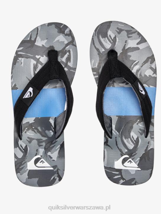 mężczyźni Quiksilver wygodne sandały molokai 4DBV500 czarny szary