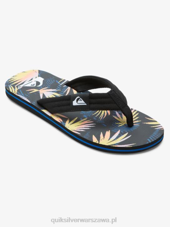 mężczyźni Quiksilver wygodne sandały molokai 4DBV501 czarny/niebieski/różowy
