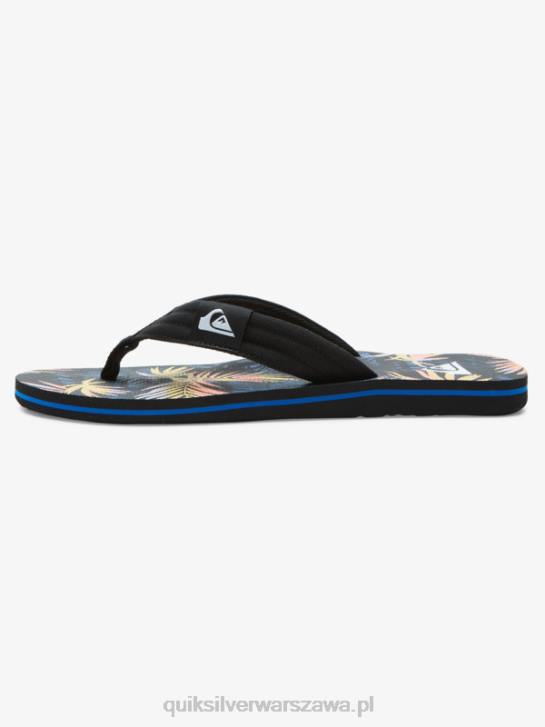 mężczyźni Quiksilver wygodne sandały molokai 4DBV501 czarny/niebieski/różowy