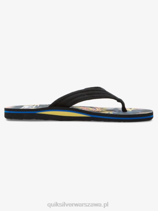 mężczyźni Quiksilver wygodne sandały molokai 4DBV501 czarny/niebieski/różowy