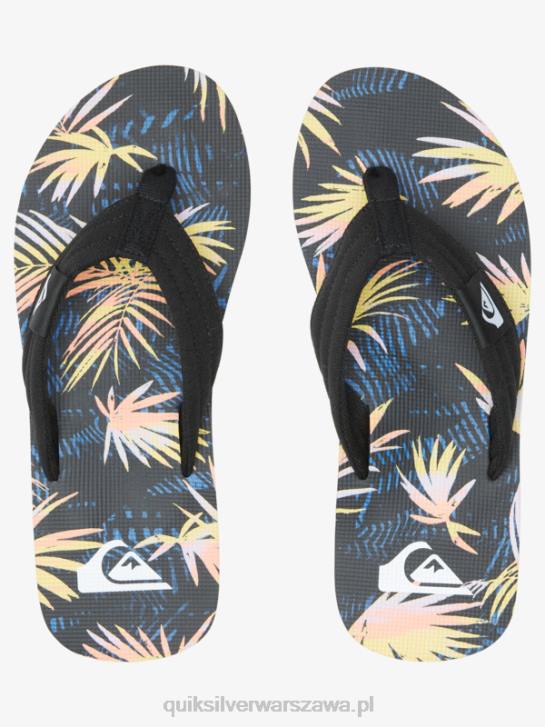 mężczyźni Quiksilver wygodne sandały molokai 4DBV501 czarny/niebieski/różowy
