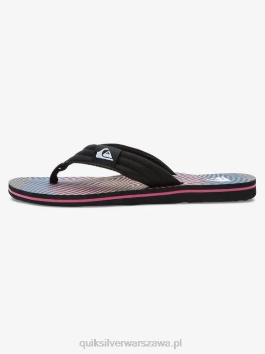 mężczyźni Quiksilver wygodne sandały molokai 4DBV502 czarny/pomarańczowy/szary