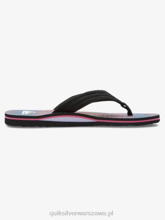 mężczyźni Quiksilver wygodne sandały molokai 4DBV502 czarny/pomarańczowy/szary