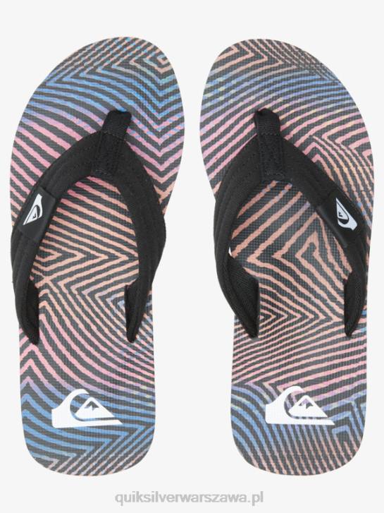 mężczyźni Quiksilver wygodne sandały molokai 4DBV502 czarny/pomarańczowy/szary