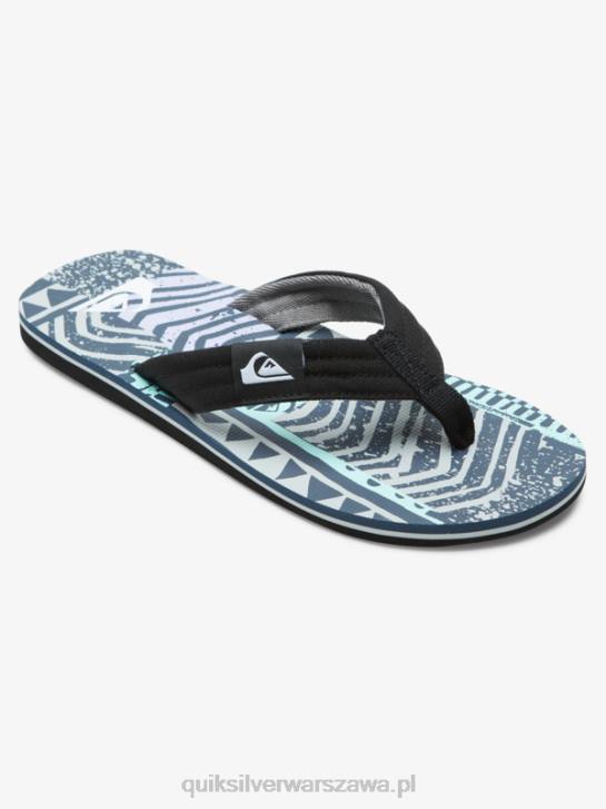 mężczyźni Quiksilver wygodne sandały molokai 4DBV504 niebiesko szary