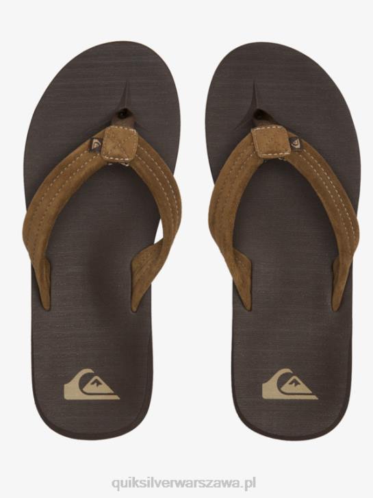 mężczyźni Quiksilver zamszowe sandały Carver Core 4DBV877 brązowy 1