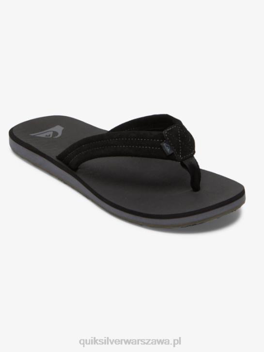 mężczyźni Quiksilver zamszowe sandały Carver Core 4DBV879 czarny