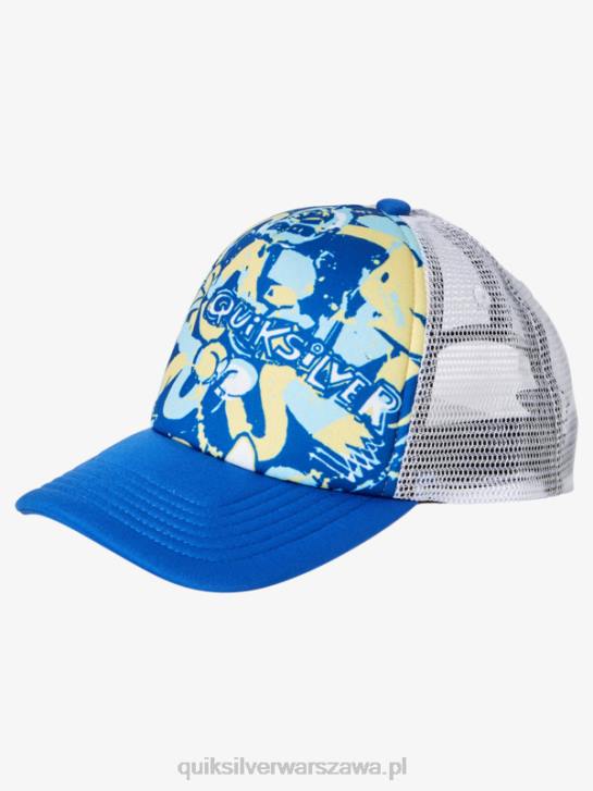 chłopcy Quiksilver Czapka trucker 2-7 buzzard coop 4DBV2205 nurkowanie w kolorze niebieskim