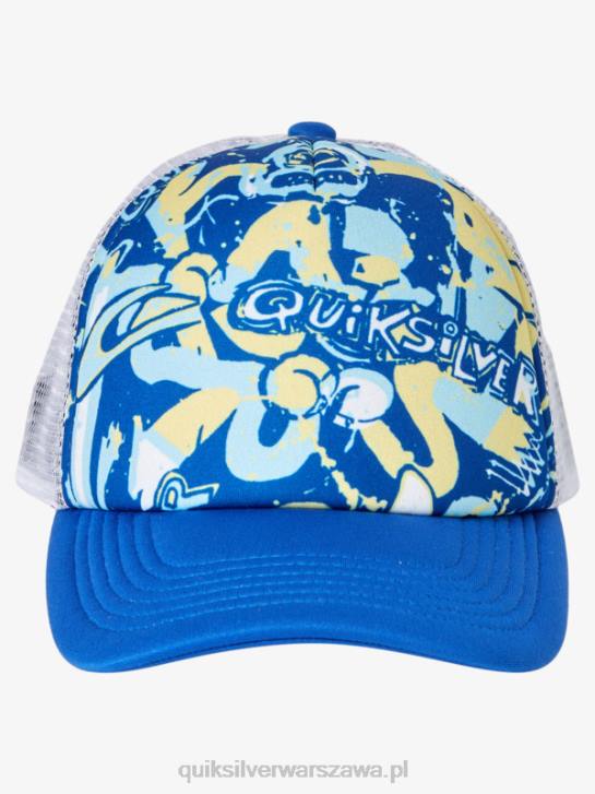 chłopcy Quiksilver Czapka trucker 2-7 buzzard coop 4DBV2205 nurkowanie w kolorze niebieskim
