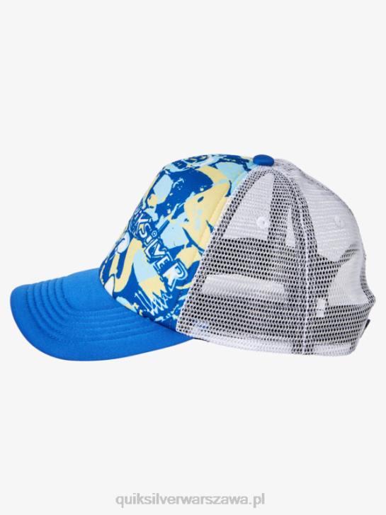 chłopcy Quiksilver Czapka trucker 2-7 buzzard coop 4DBV2205 nurkowanie w kolorze niebieskim
