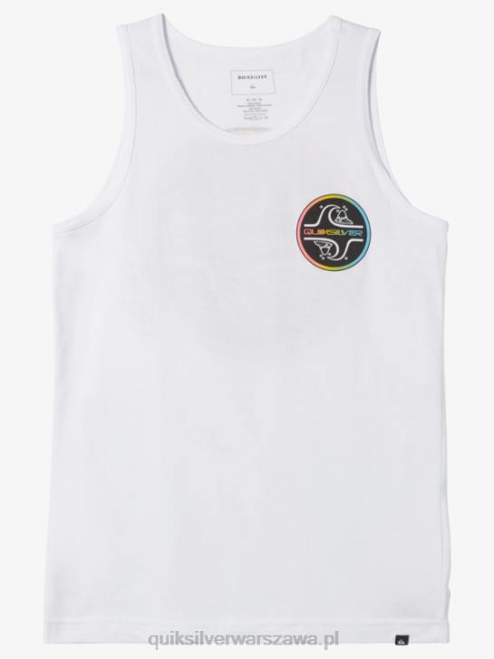 chłopcy Quiksilver T-shirt typu bubble tank z rdzeniem 8-16 4DBV2227 biały