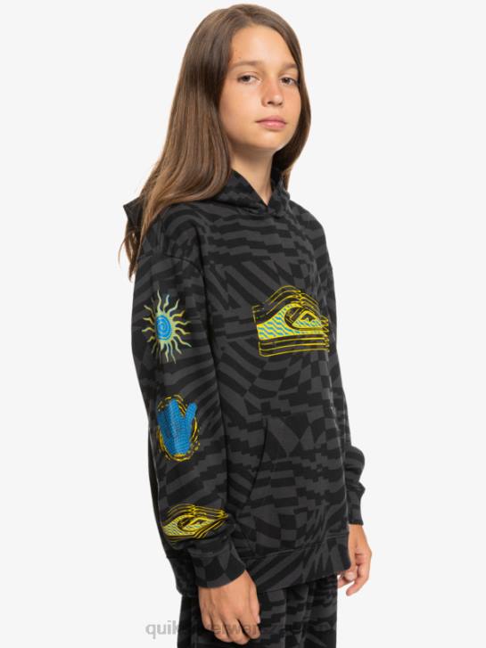 chłopcy Quiksilver Bluza oversize z kapturem 8-16 razy radykalna 4DBV2052 czarne radykalne czasy 231