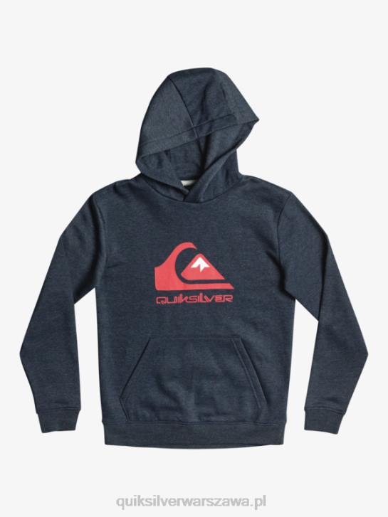 chłopcy Quiksilver Polarowa bluza z dużym logo 8-16 4DBV2247 granatowa marynarka wrzosowa