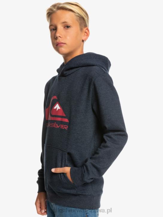 chłopcy Quiksilver Polarowa bluza z dużym logo 8-16 4DBV2247 granatowa marynarka wrzosowa