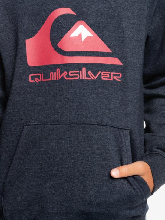chłopcy Quiksilver Polarowa bluza z dużym logo 8-16 4DBV2247 granatowa marynarka wrzosowa