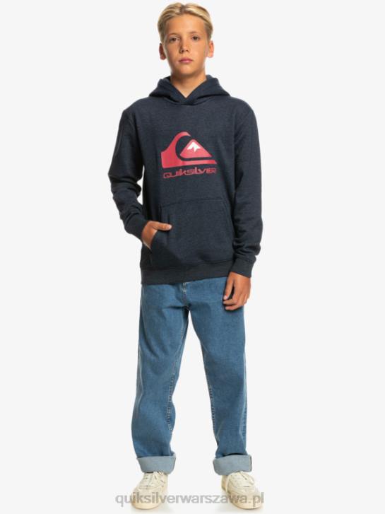 chłopcy Quiksilver Polarowa bluza z dużym logo 8-16 4DBV2247 granatowa marynarka wrzosowa