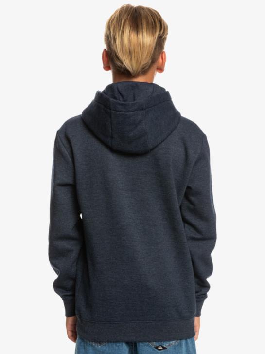 chłopcy Quiksilver Polarowa bluza z dużym logo 8-16 4DBV2247 granatowa marynarka wrzosowa