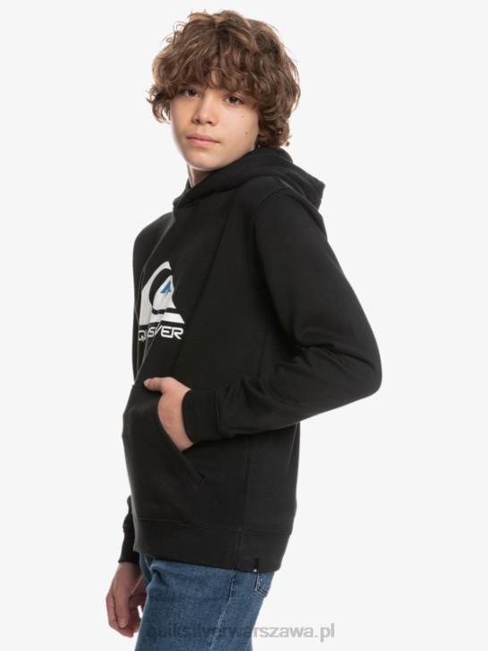 chłopcy Quiksilver Polarowa bluza z dużym logo 8-16 4DBV2248 czarny